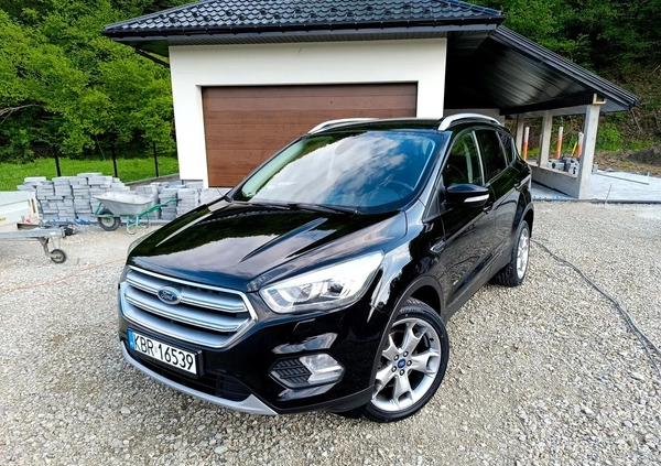 Ford Kuga cena 72600 przebieg: 154927, rok produkcji 2018 z Jedlicze małe 781